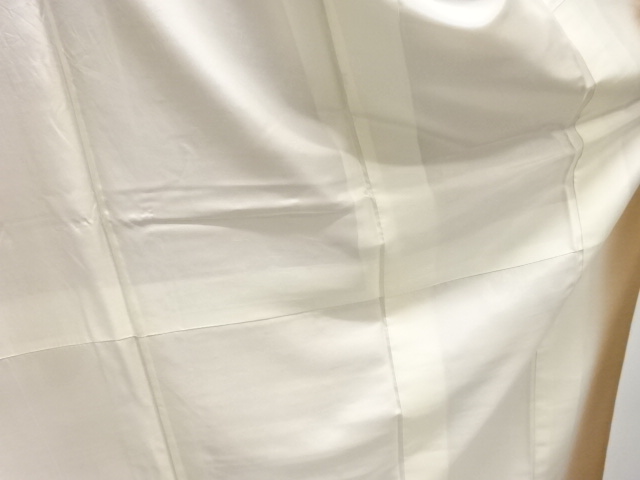  時代人物に松模様手織り紬訪問着